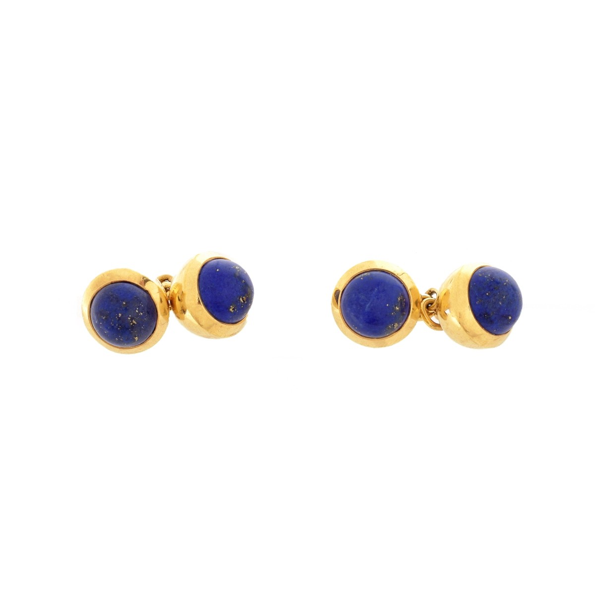 Cartier Lapis Lazuli and 18K Cufflinks