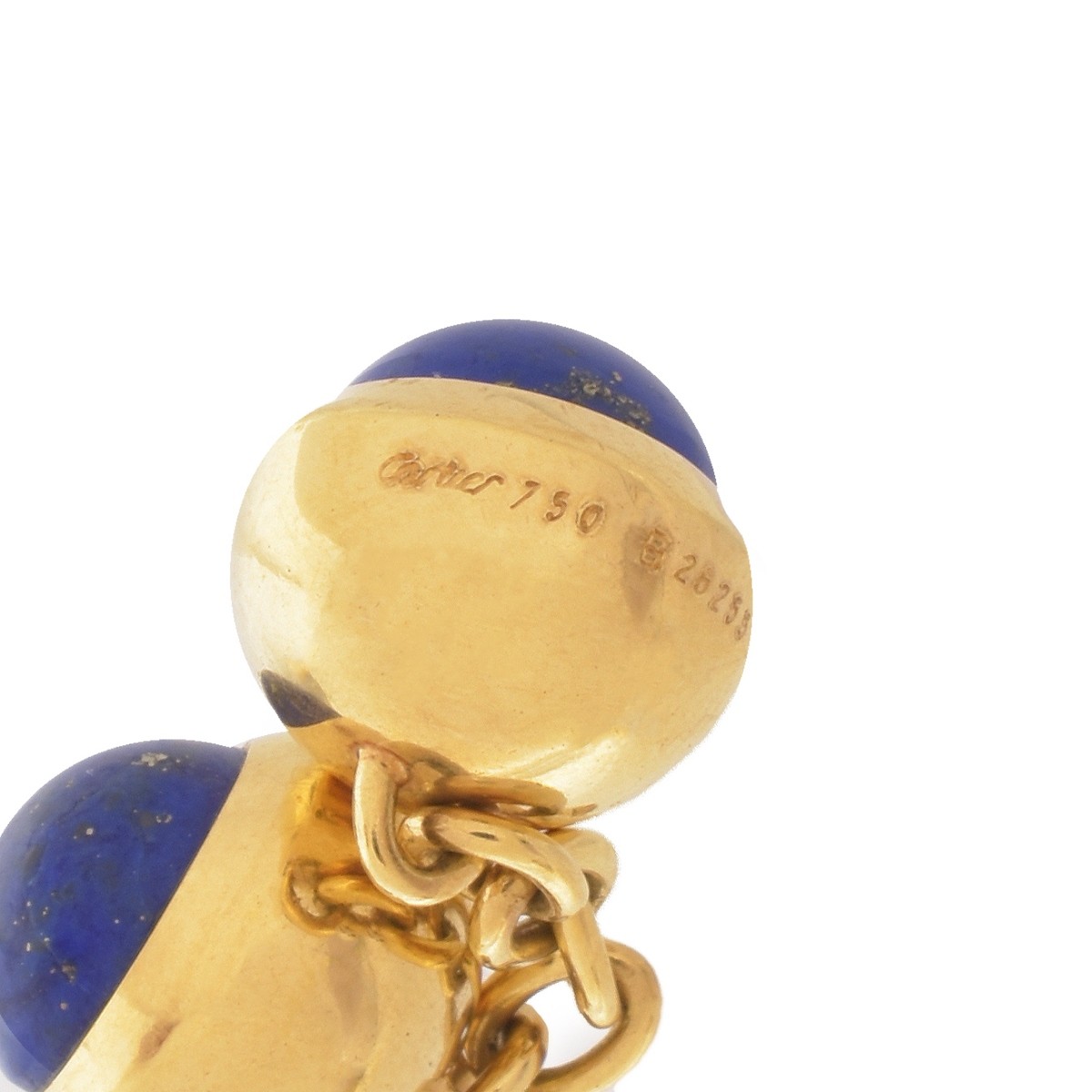 Cartier Lapis Lazuli and 18K Cufflinks