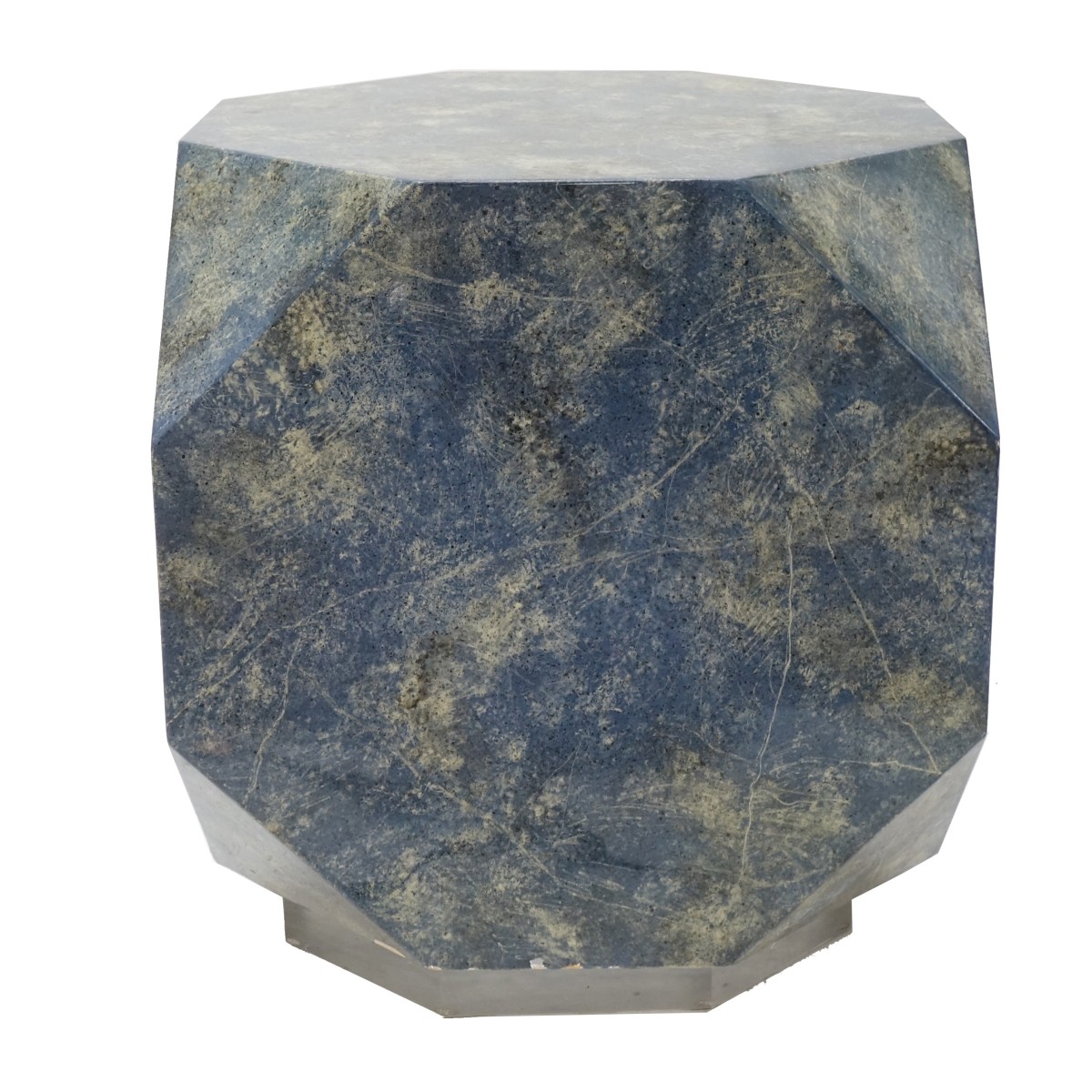 Aldo Tura Style Geometric Side Table