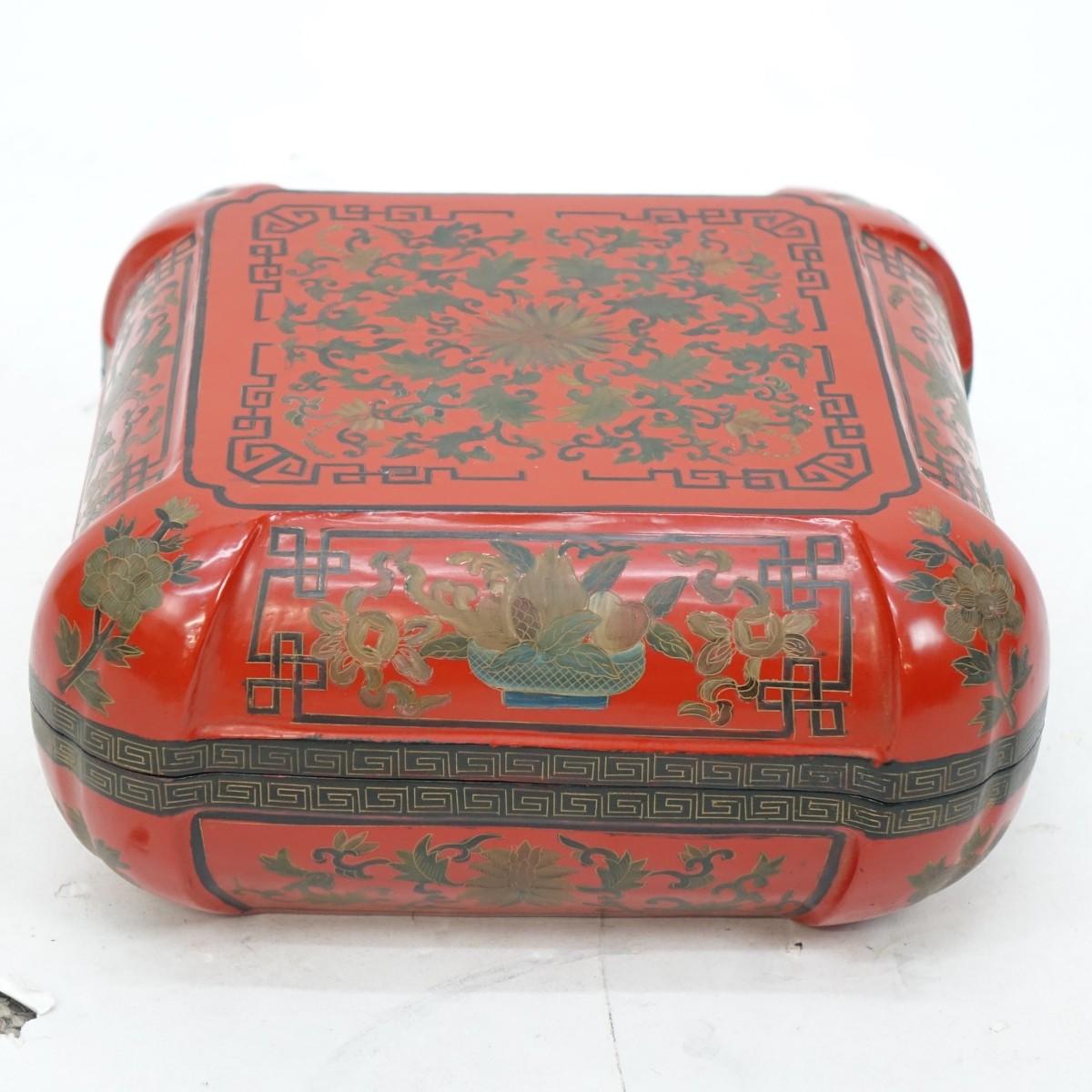 Modern Chinese Red Lacquered Box