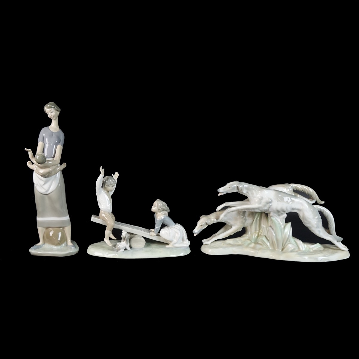 Three (3) Vintage Porcelain Figurines