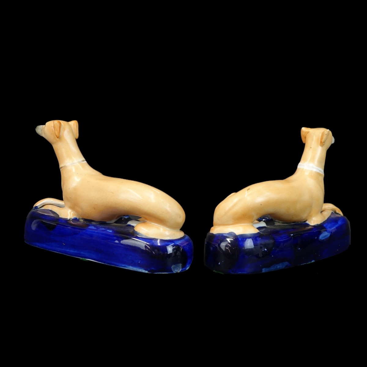 Pair of Staffordshire Inkwells