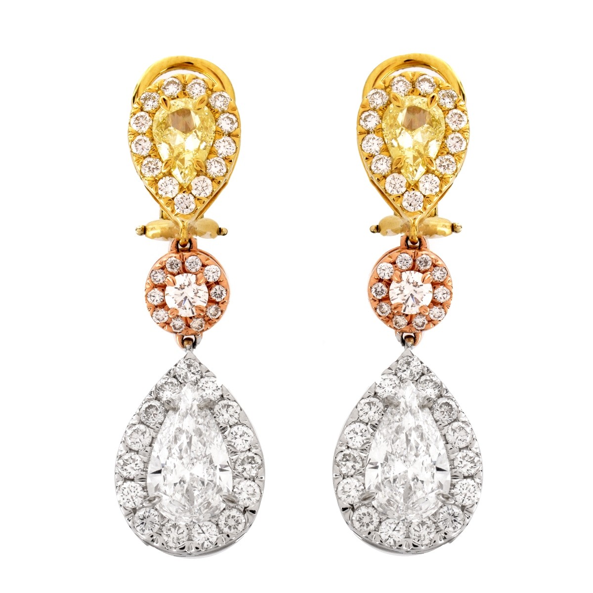 Diamond and 18K Earrings