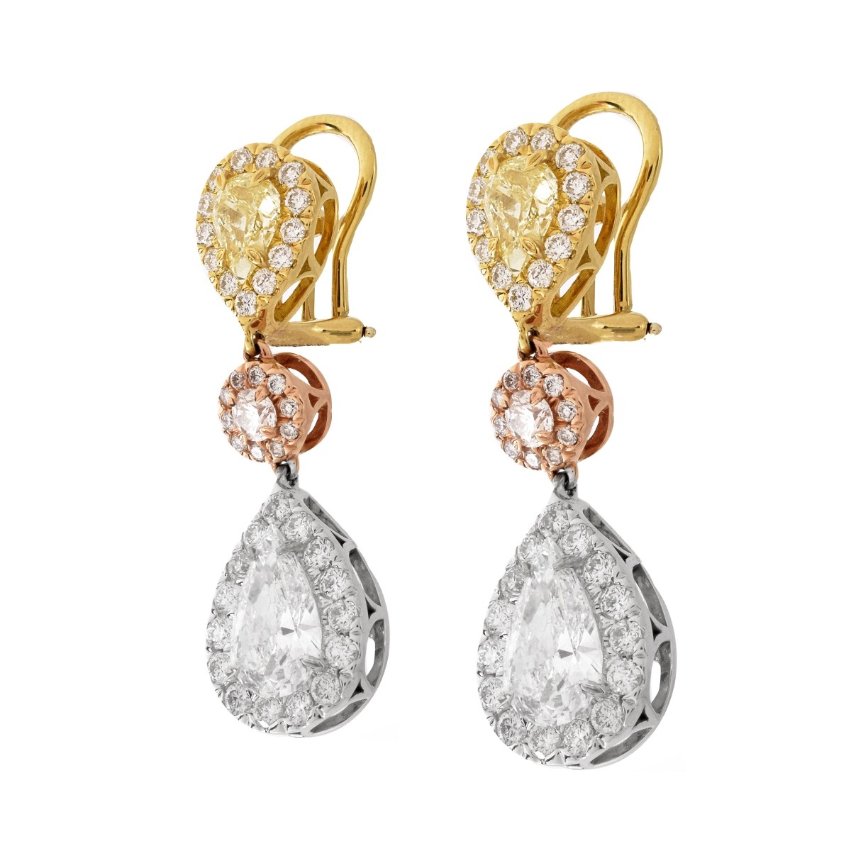 Diamond and 18K Earrings