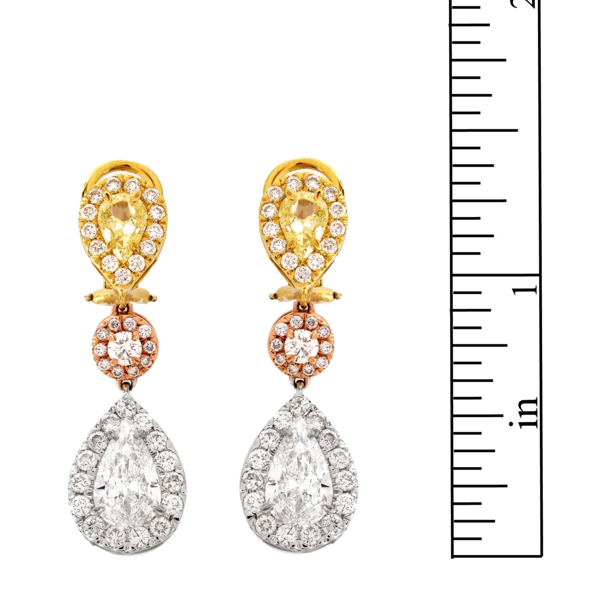 Diamond and 18K Earrings