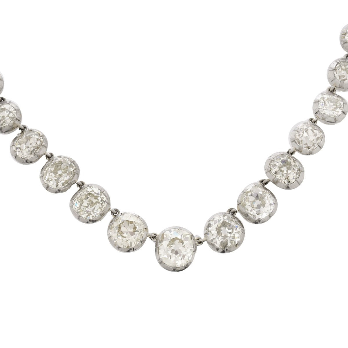 Antique Diamond, Platinum and 18K Necklace