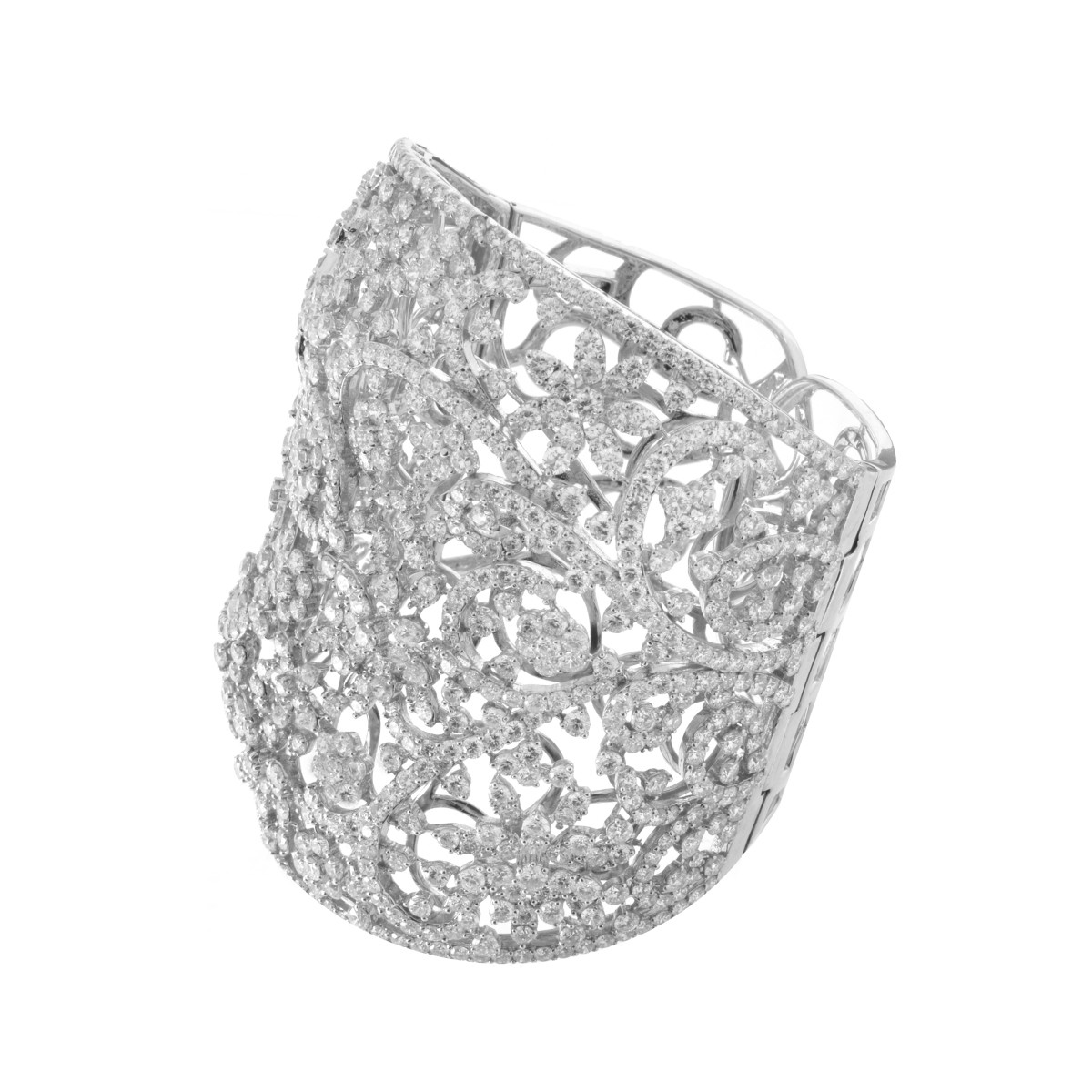 Diamond and 18K Cuff Bangle