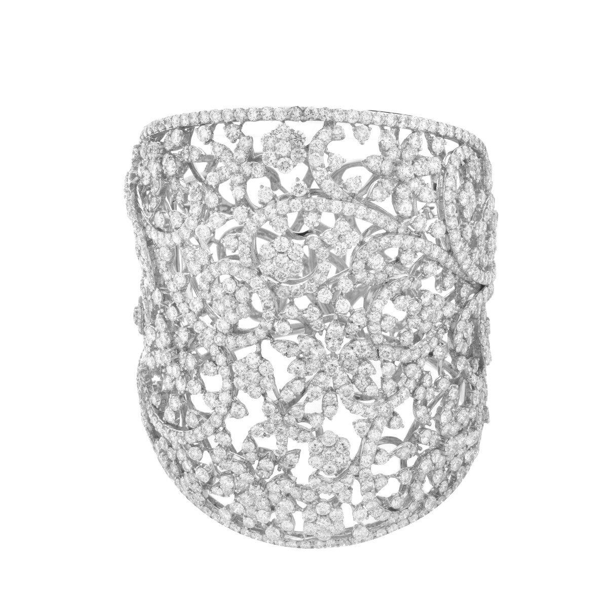 Diamond and 18K Cuff Bangle