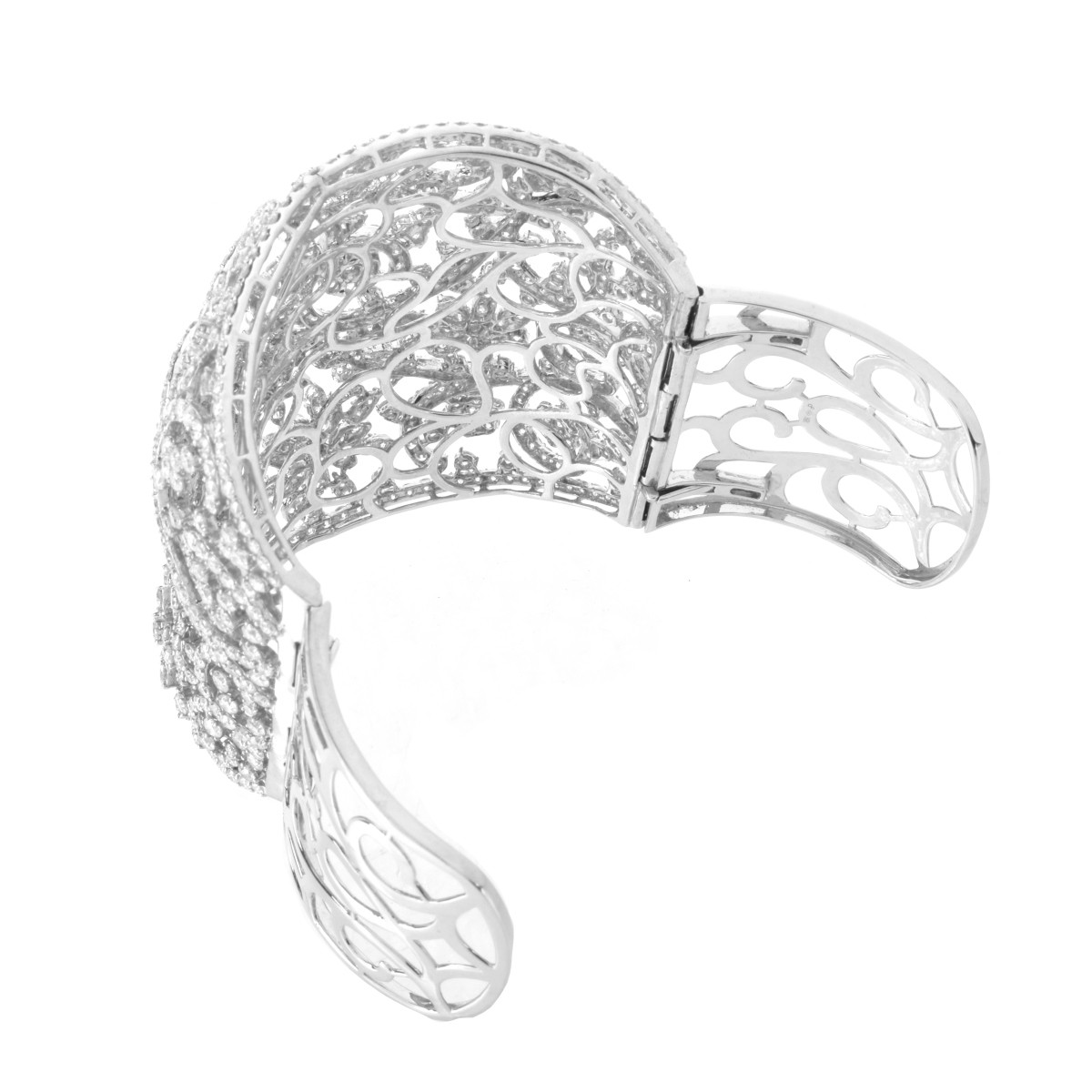 Diamond and 18K Cuff Bangle