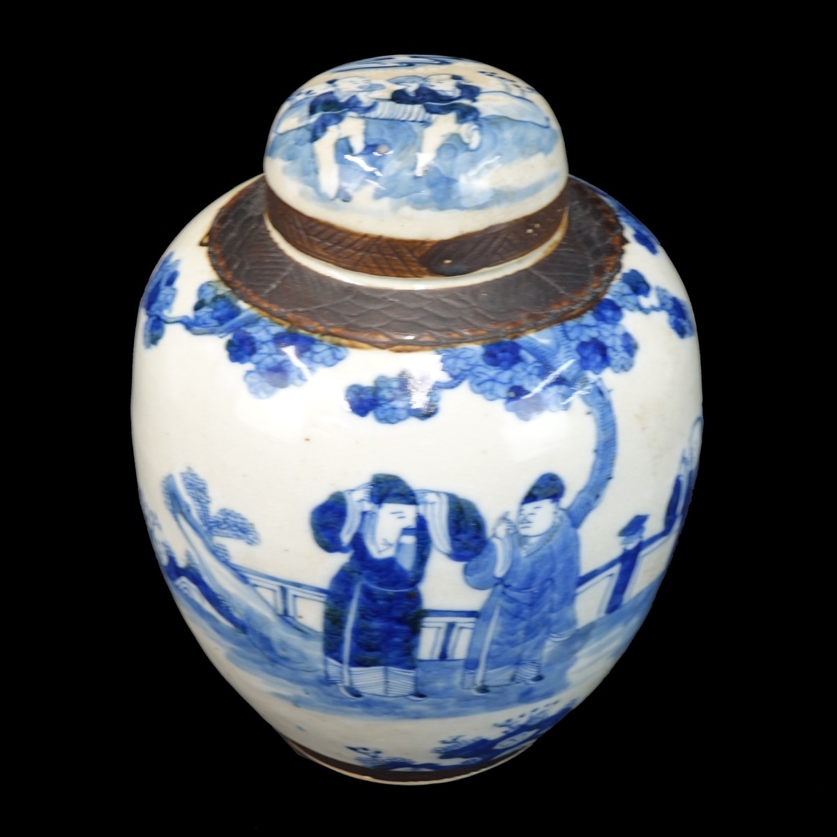 Chinese Blue and White Porcelain Ginger Jar