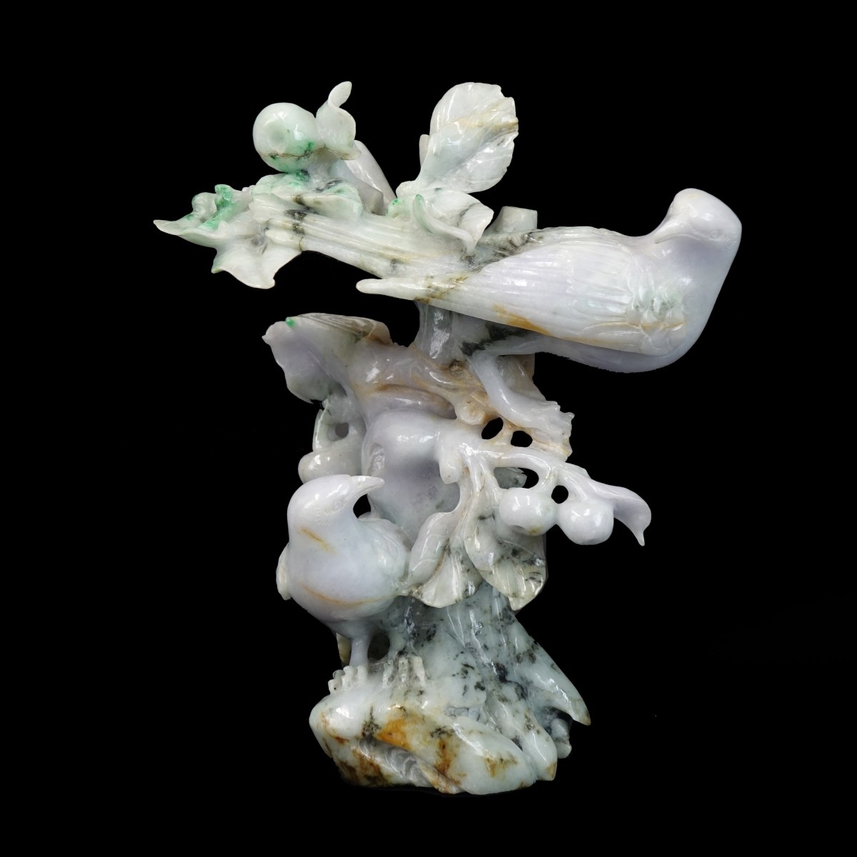 Chinese Jade Carved Bird Group