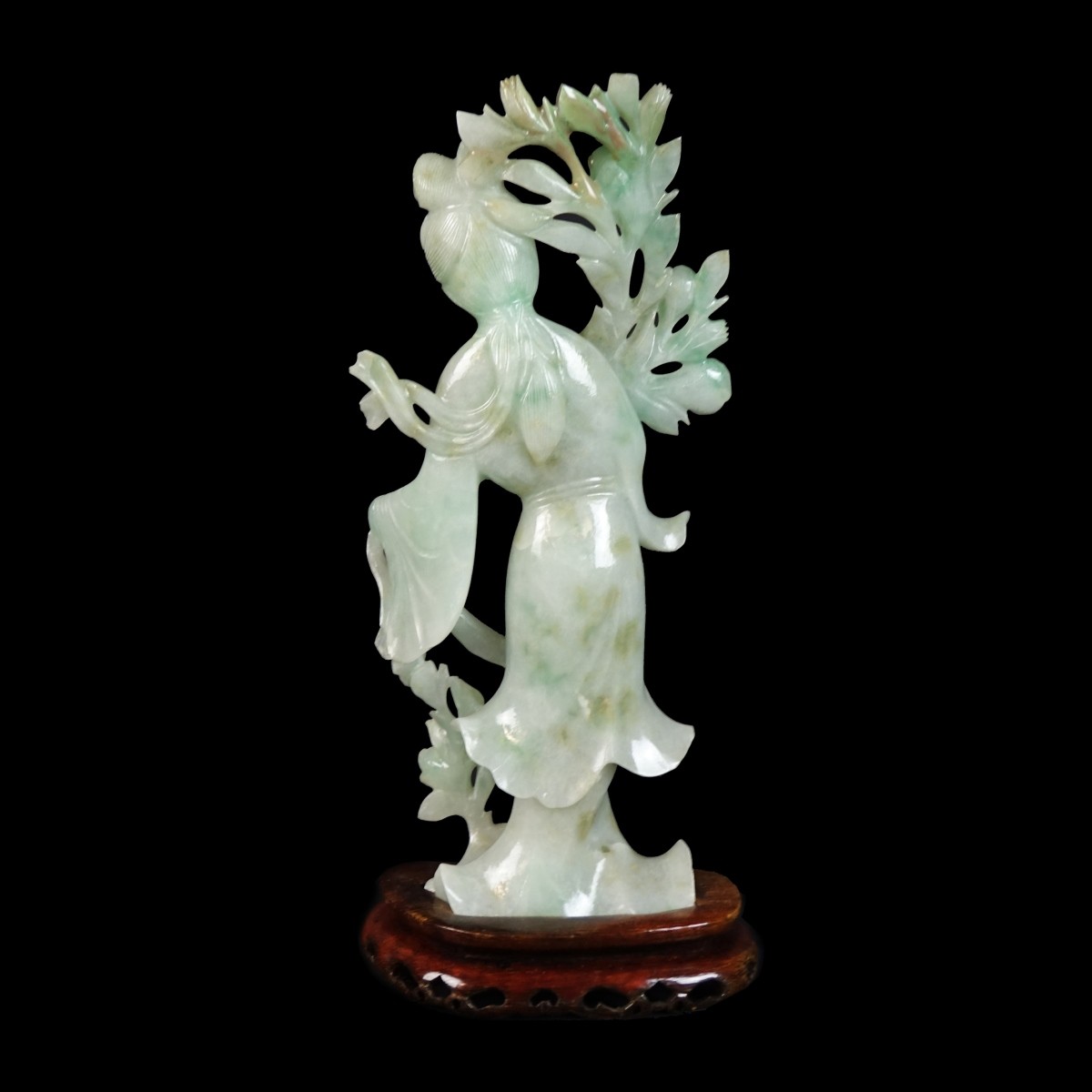 Chinese Apple Green Jade Guanyin