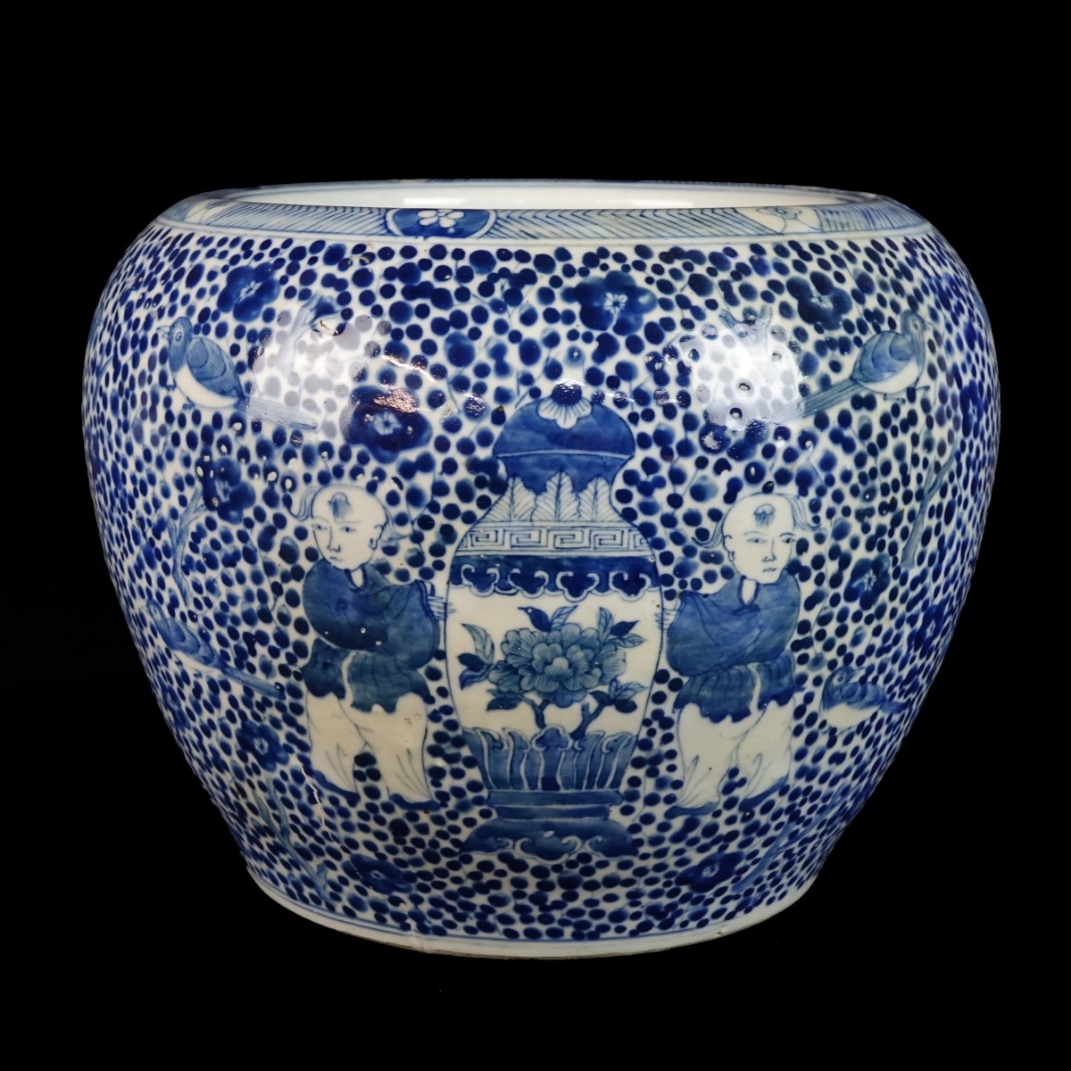 Chinese Blue and White Fish Bowl