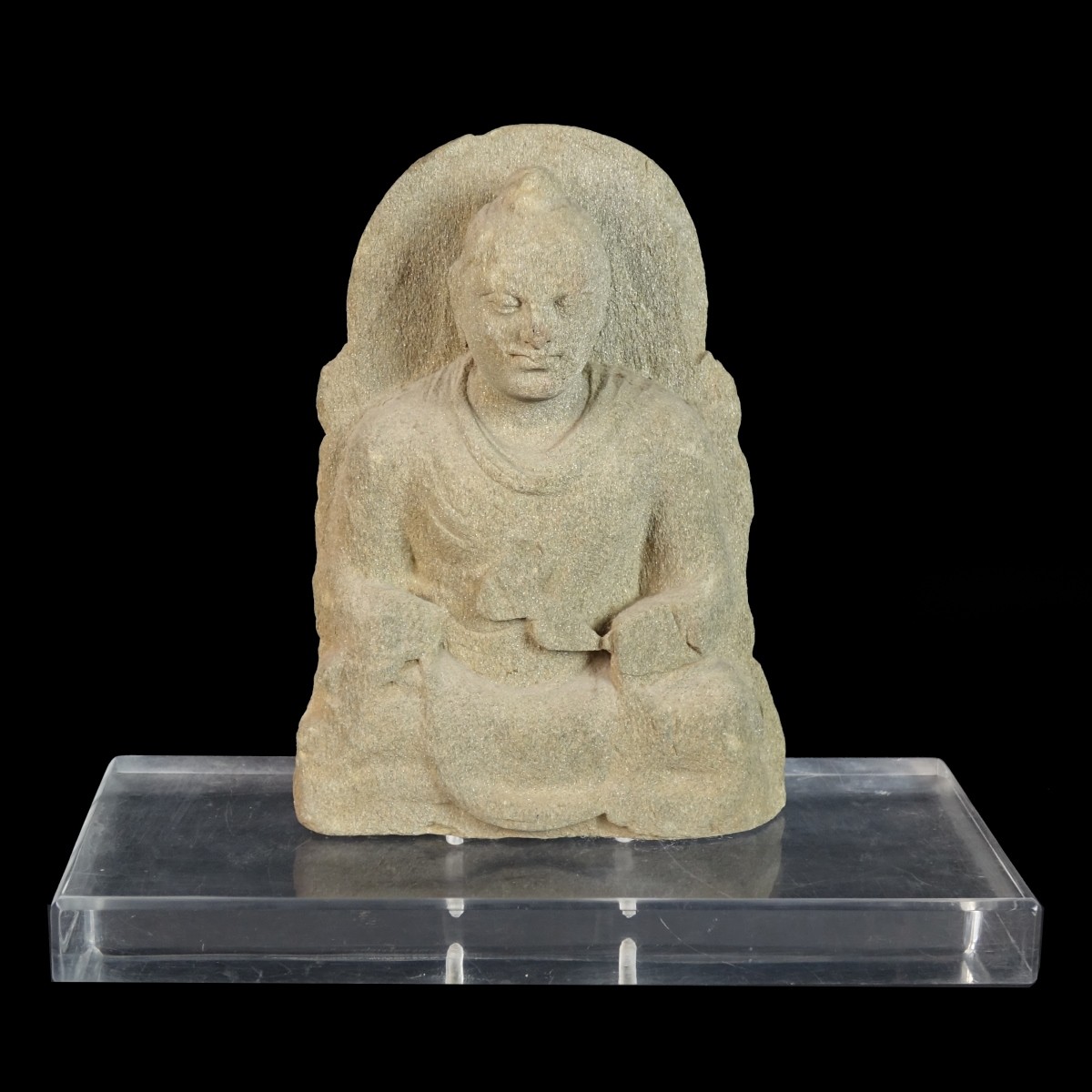 Antique Style Stoneware Buddhist Figure