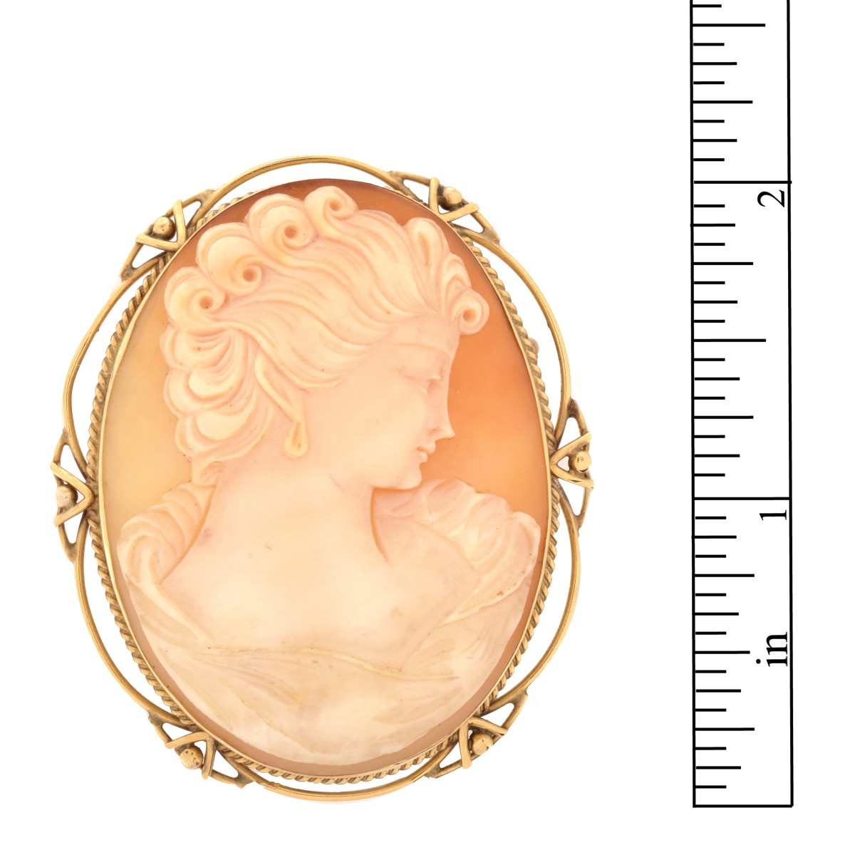 Shell Cameo and 18K Pendant/Brooch