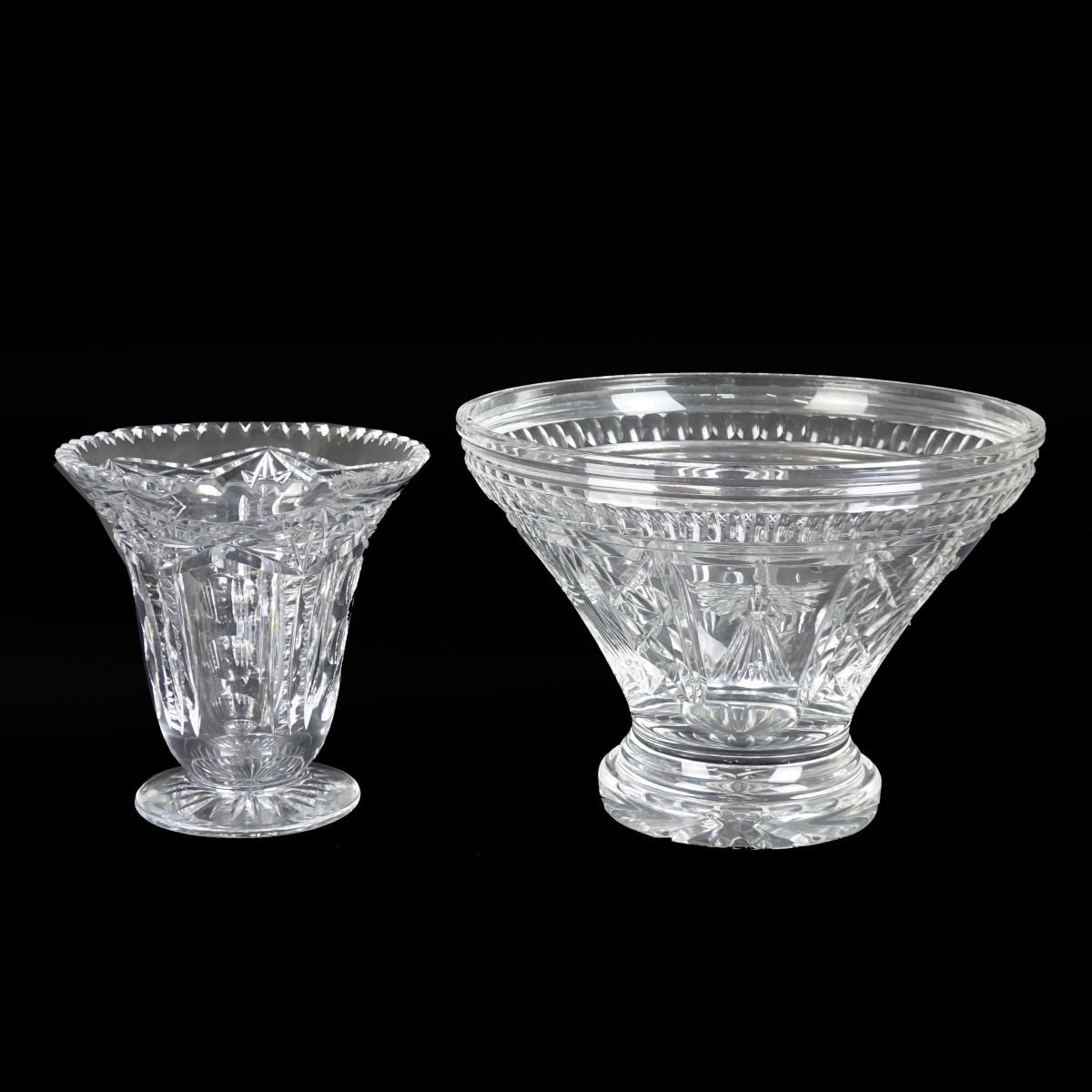 Two (2) Vintage Cut Crystal Tableware