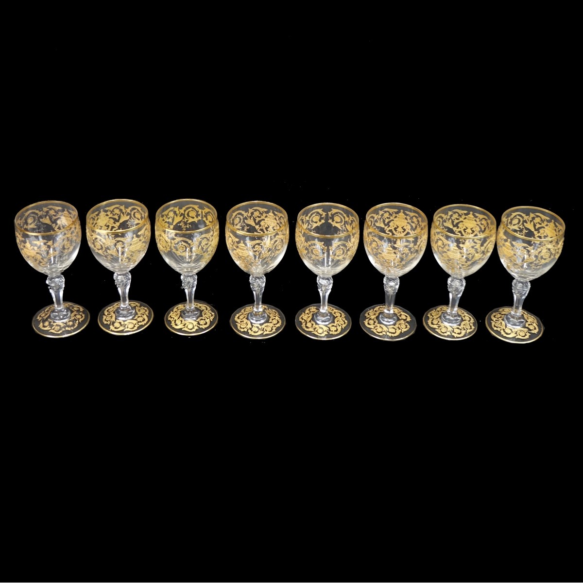 Continental Gilded Crystal Stemware