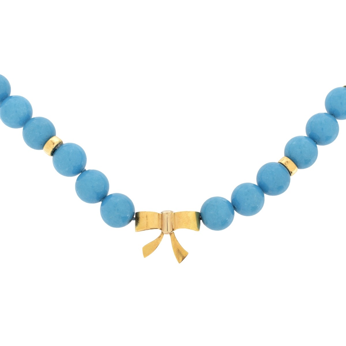 Turquoise and 14K Necklace