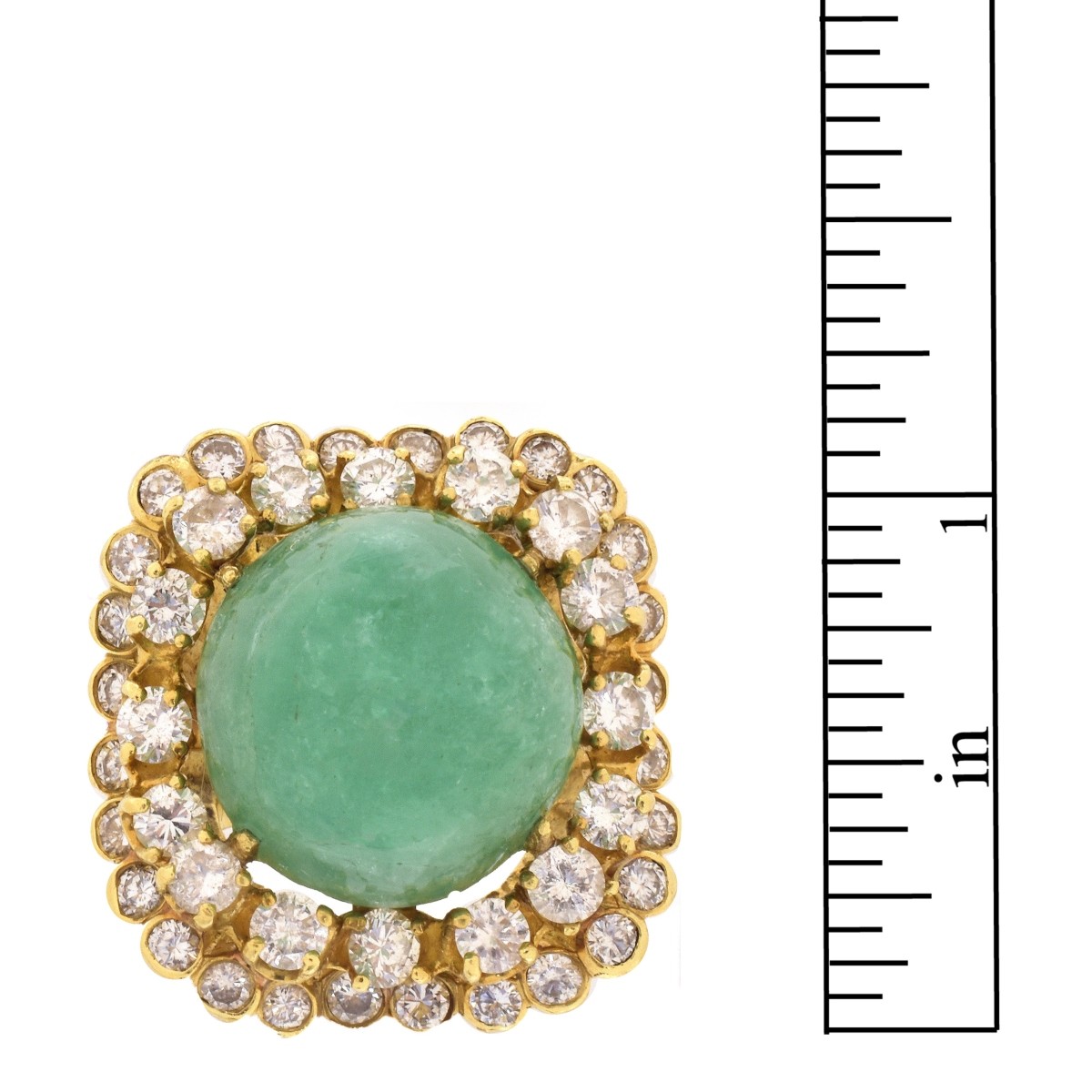 Emerald, Diamond and 18K Ring