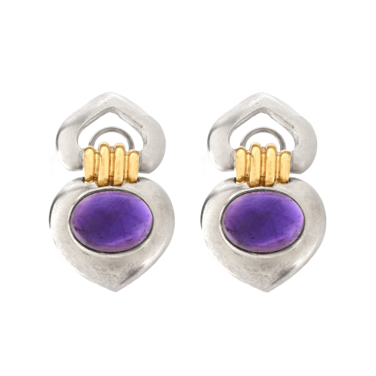 Amethyst, 14K and Sterling Earrings