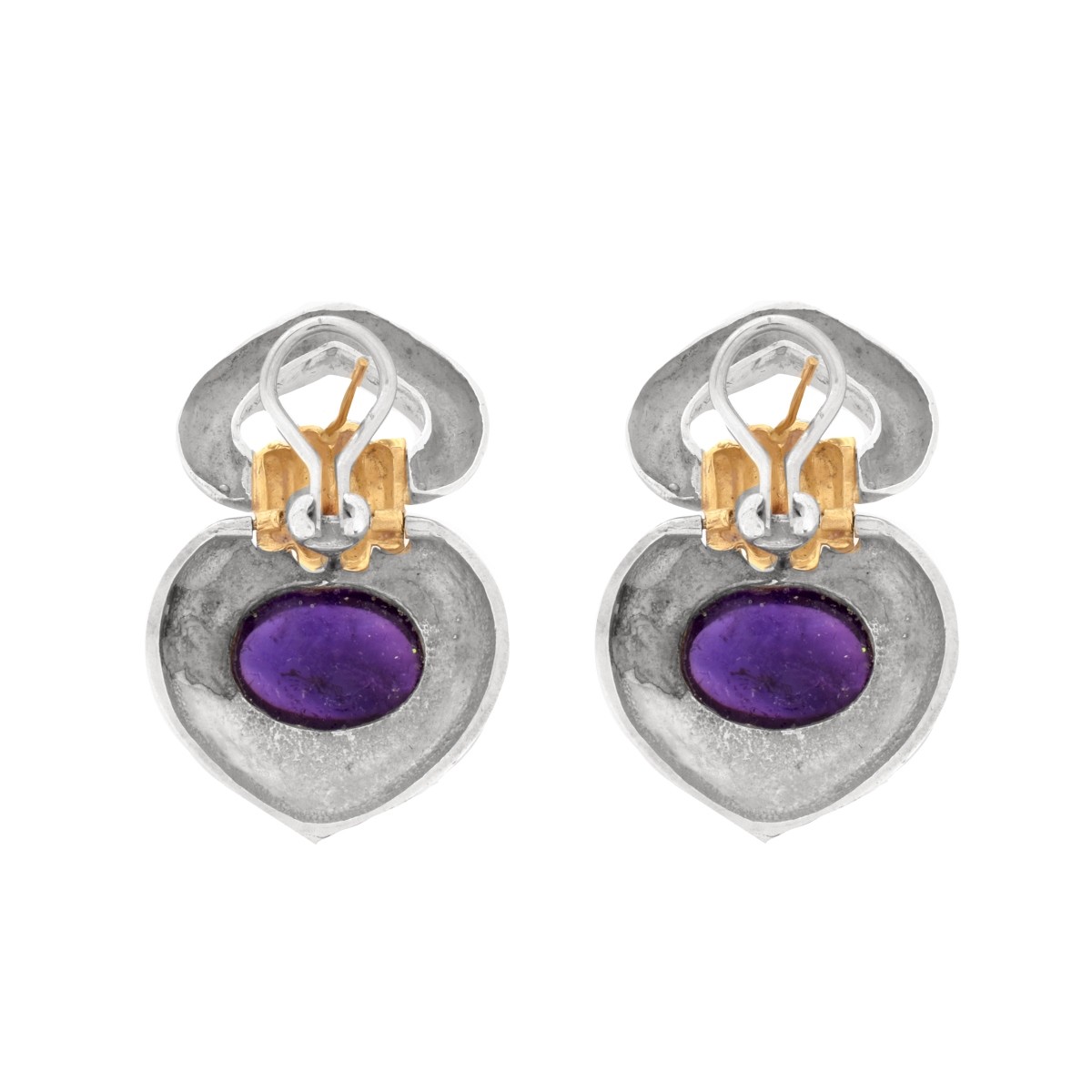 Amethyst, 14K and Sterling Earrings