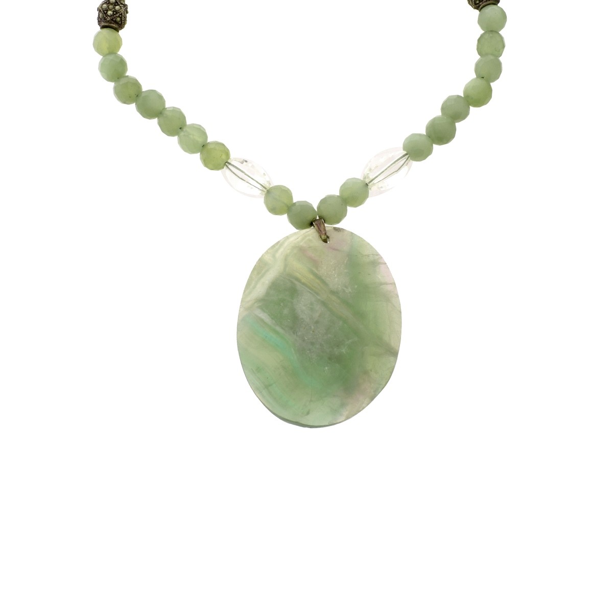 Jade and Sterling Necklace