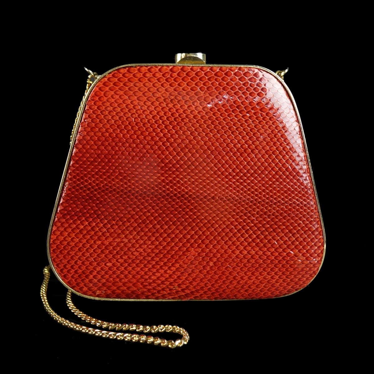 Vintage Red Snakeskin Purse