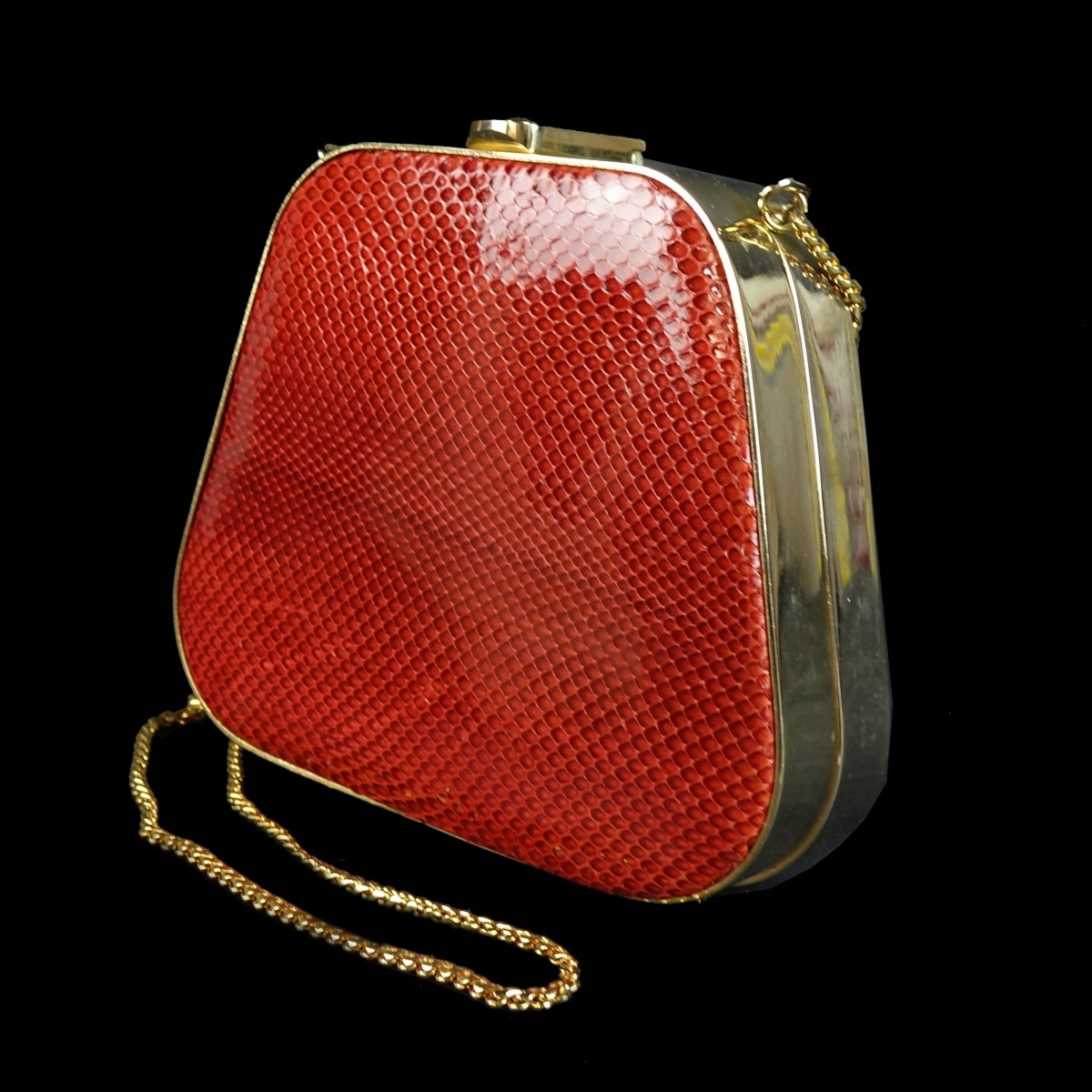 Vintage Red Snakeskin Purse