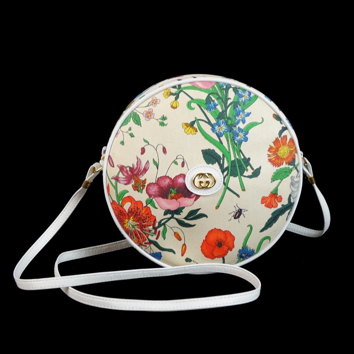 Gucci Floral Bugs Canvas Purse