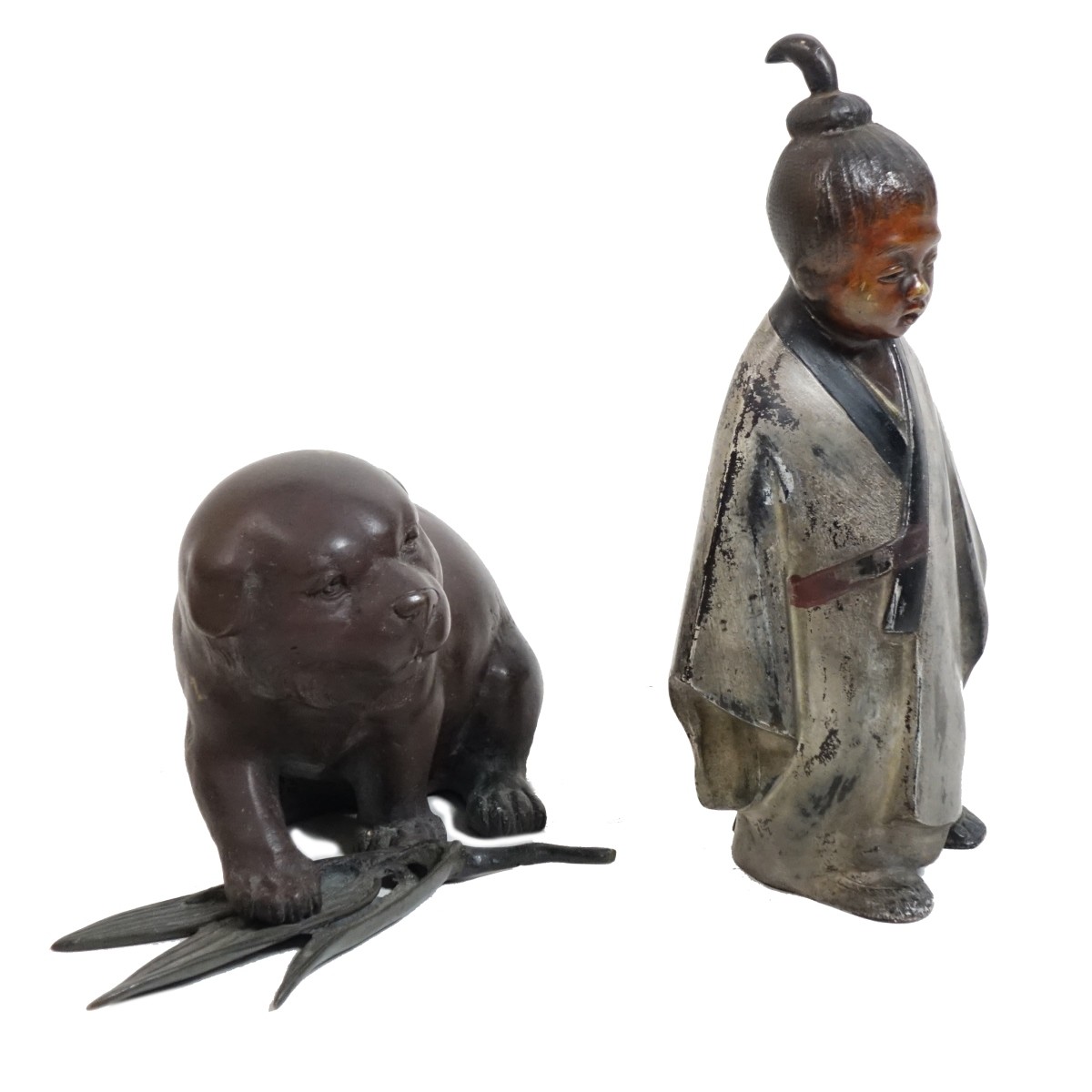 Two (2) Japanese Bronze Figures