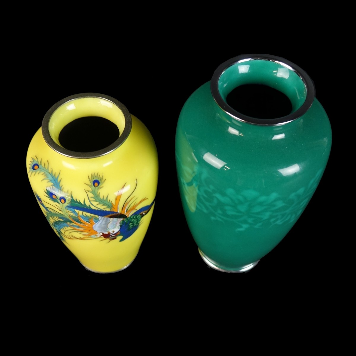 Two (2) Japanese Cloisonne Vases