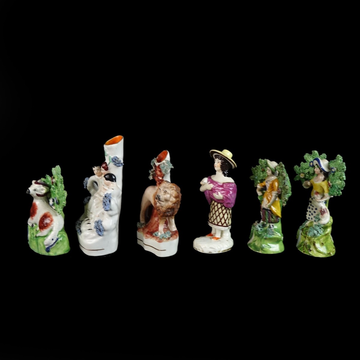 Six (6) Staffordshire Porcelain Figurines