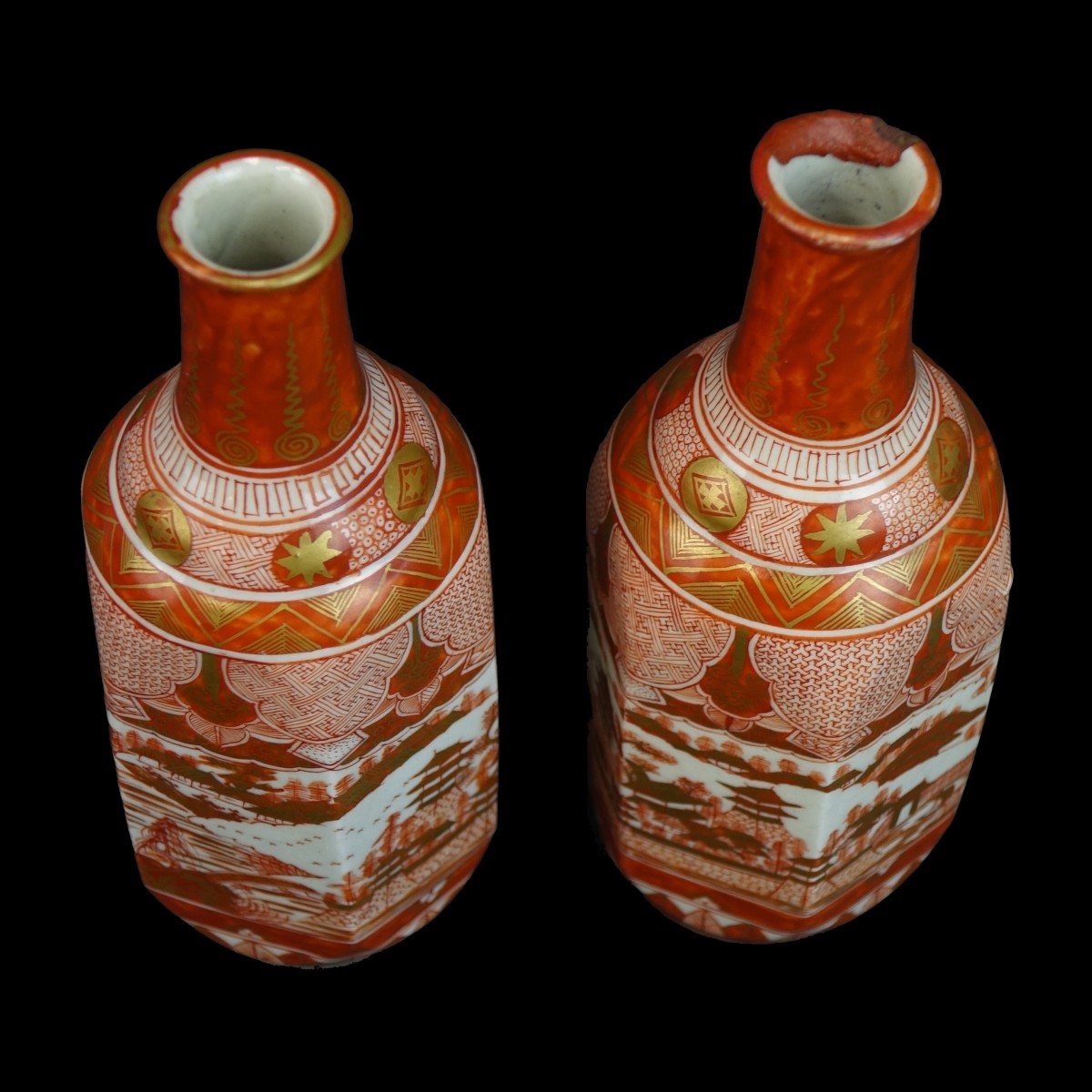Japanese Kutani Vsaes