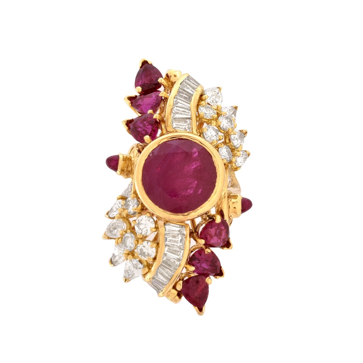 Ruby, Diamond and 18K Ring