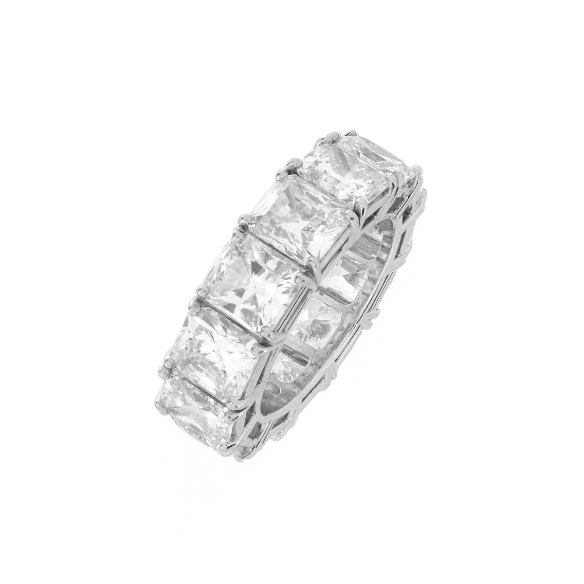 David Webb Diamond and Platinum Eternity Band