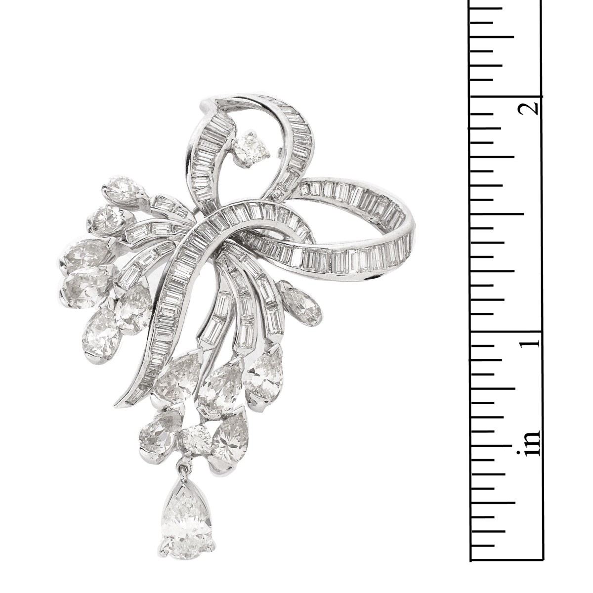 Diamond and Platinum Brooch