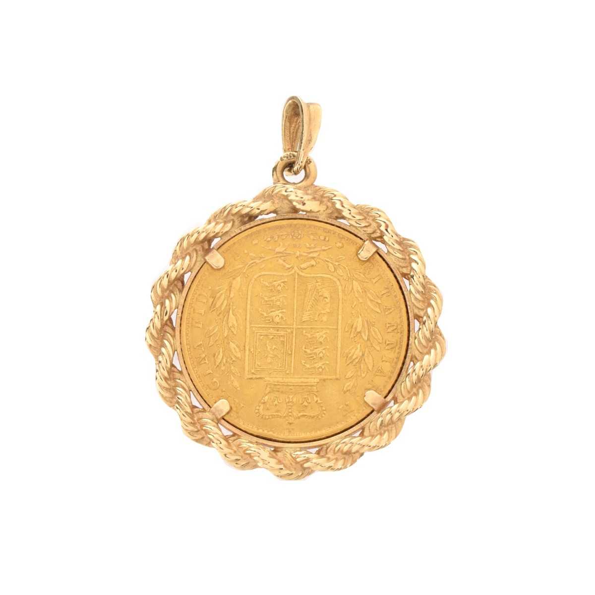 1864 Gold Sovereign Pendant