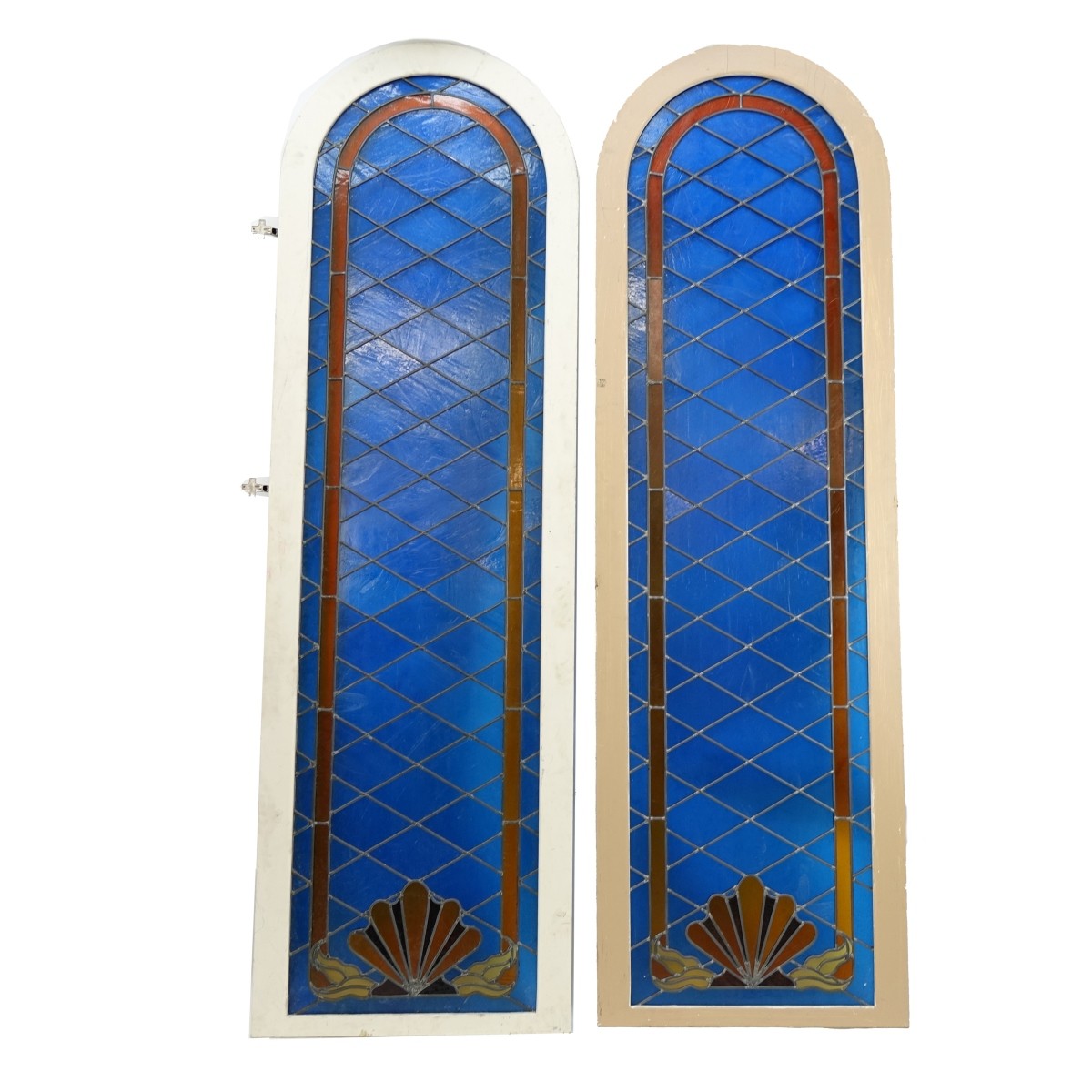Palace Size 20th C. Leaded Glass Panels