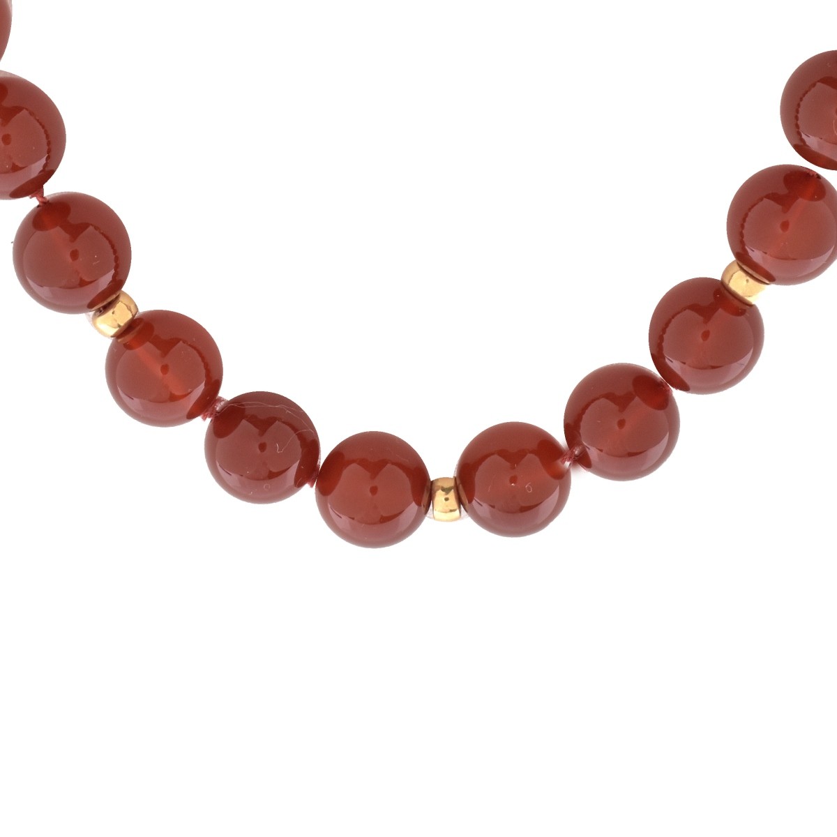 Carnelian, Chrysoprase and 18K Necklace