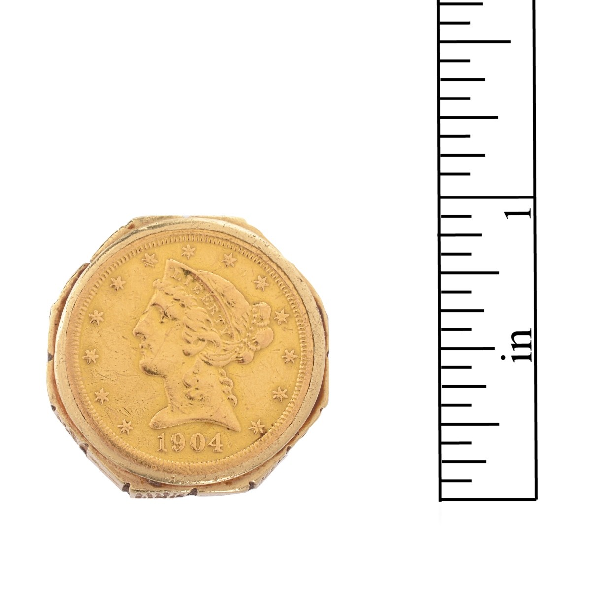 US $5 Gold Coin Ring