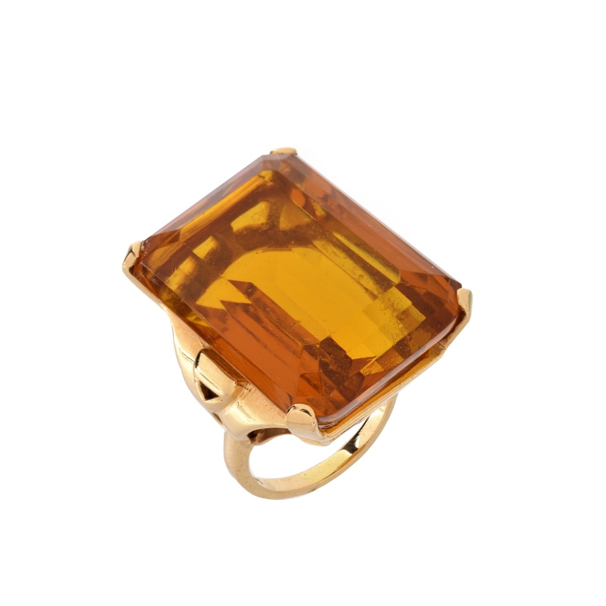 Citrine and 14K Ring