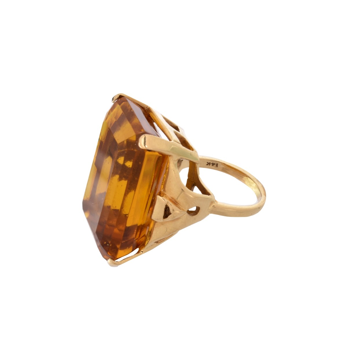 Citrine and 14K Ring