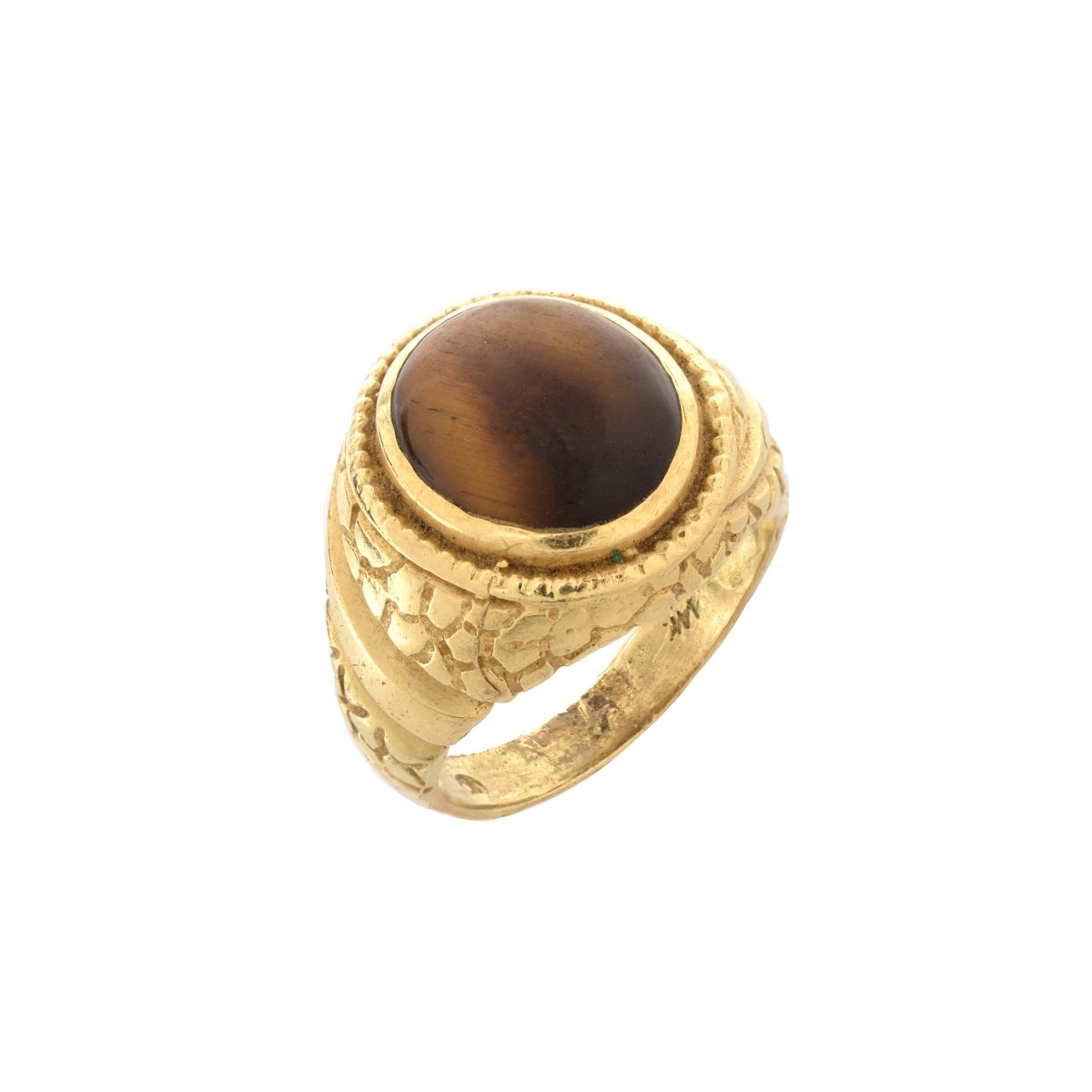 Man's Tiger Eye and 14K Ring