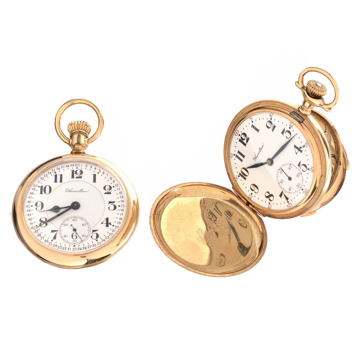 Two Hamilton Pocket Watches