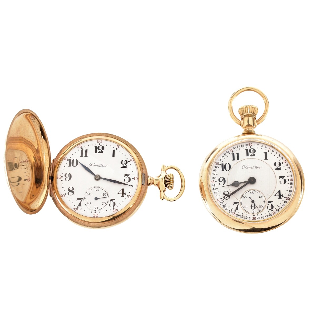 Two Hamilton Pocket Watches