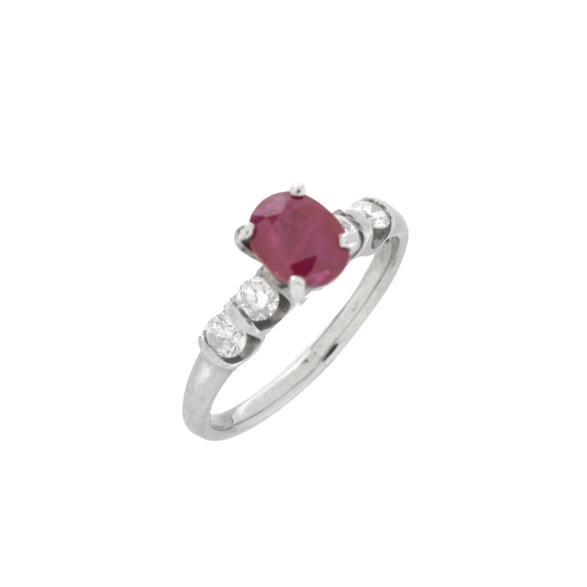 AGL Burma Ruby, Diamond and 14K Ring