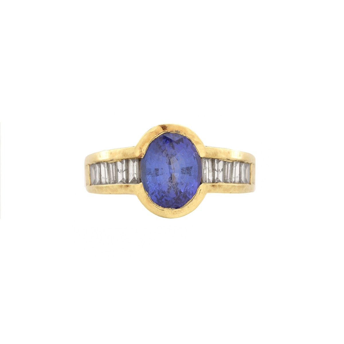 Tanzanite, Diamond and 14K Ring