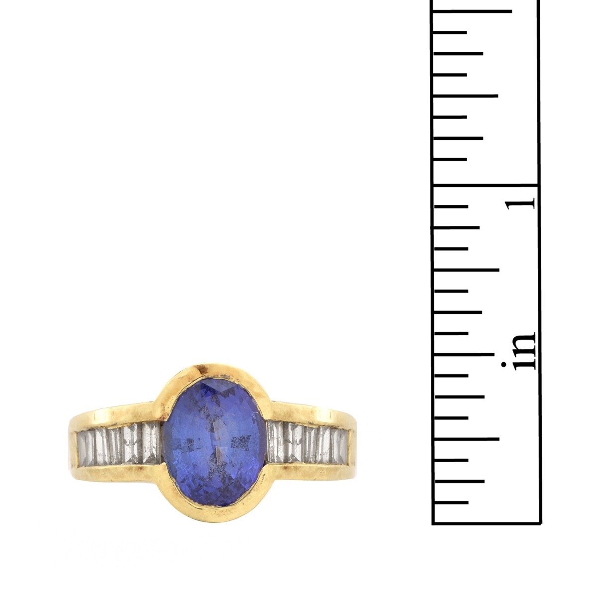 Tanzanite, Diamond and 14K Ring