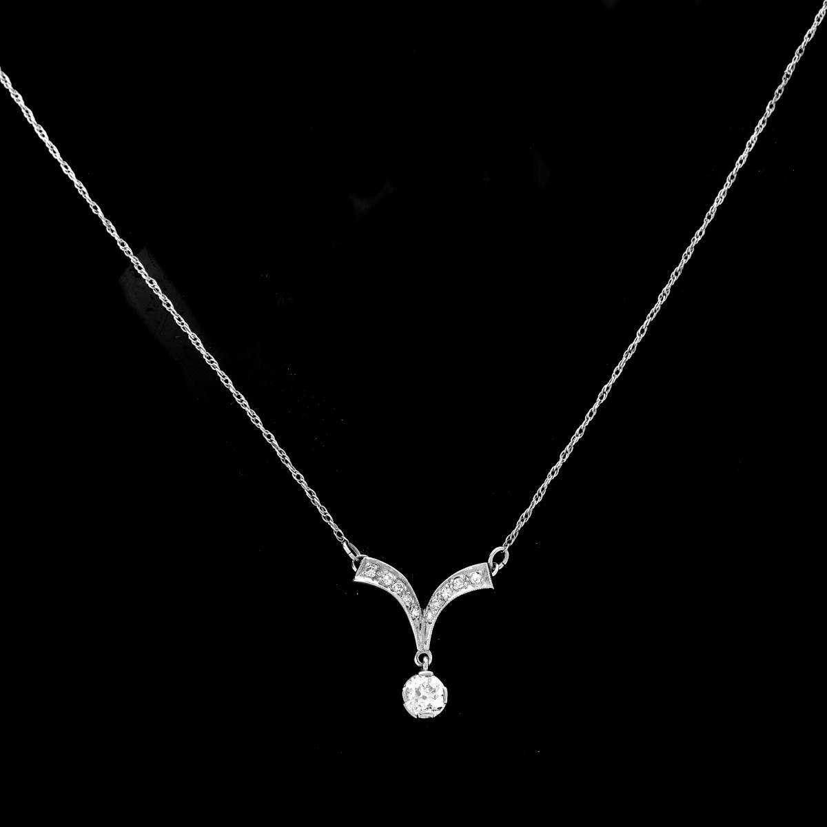 Diamond and 14K Pendant Necklace