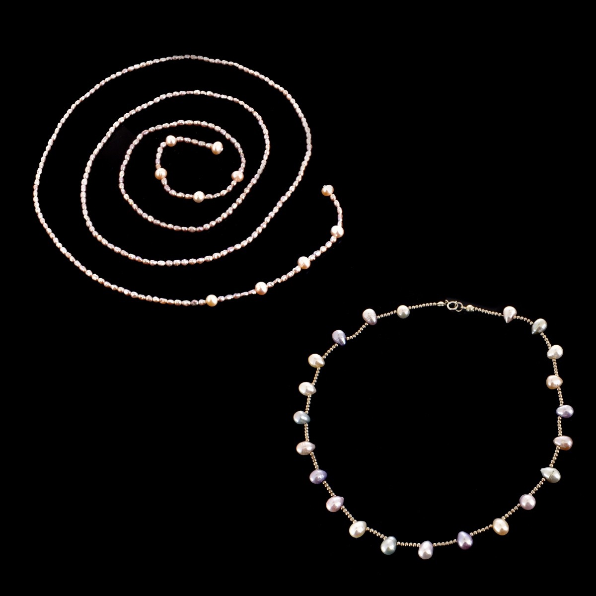 Two Baroque Pearl Necklaces